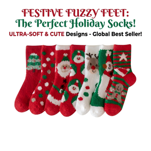 7 paires <span class=keywords><strong>de</strong></span> chaussettes antidérapantes en microfibre <span class=keywords><strong>de</strong></span> velours corail pour femmes et filles, style pantoufle, confortables, chaudes pour l'hiver, ensemble cadeau <span class=keywords><strong>de</strong></span> <span class=keywords><strong>Noël</strong></span> pour la maison - Product Image 1