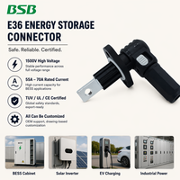 Connecteur en cuivre HVDC 1500V 55A-70A étanche IP67 pour stockage d'énergie, compatible CE, pour onduleur solaire BESS OEM