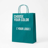 Eco Recycled Kraft Paperboard Packaging Bag UV Coating Cotton Rope Handles Custom Size Color for Boutique Hand Gifts Holiday