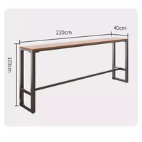 Ensemble table et chaises de loisirs pour balcon extérieur, table haute pour salon de thé, table de cour en plein air, structure métallique, design nordique