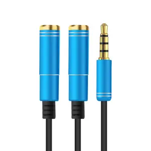Fabriek Prijs 3.5Mm 4 Pole Hoofdtelefoon Adapter 1 / 2 Paar Sharer Extension Splitter Adapter Audio Link Kabel