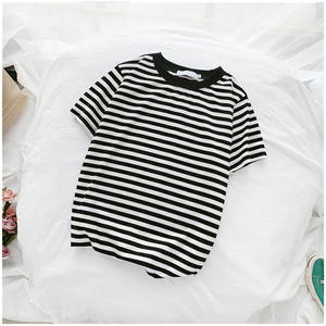 新しい夏の新作ストライプ柄レディースルーズシャツ、トレンドのインナーシャツ - Product Image 2