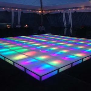 Popular Wedding Light Portable Floor Tile LED Luminous Panel RGB 3in1 LED Dance Floor