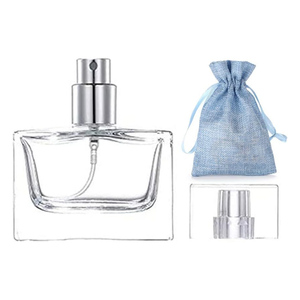 Botella de Perfume Cuadrada Transparente de 30 ml Personalizable, con Fondo Grueso, Pulverizador, Sellada, Vacía y Recargable, Diseño Rectangular - Product Image 2