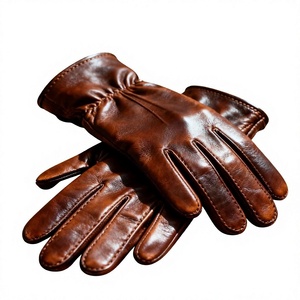 Premium Black Cowhide Leather Driving <b>Gloves</b> for Men and <b>Women</b> with Adjustable Wrist Strap and Comfortable Winter Warmth - Product Image 1