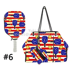 Tas raket tenis desain picleball kustom tas Tote wanita tas raket tenis Paddle Neoprene