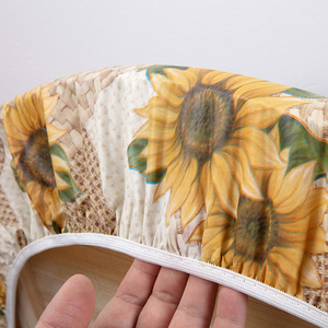 HuiHe vinile misura girasole tovaglia rotonda <span class=keywords><strong>per</strong></span> sala <span class=keywords><strong>da</strong></span> pranzo con bordo elastico - Product Image 6