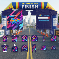 Réduction tarifaire Urgentorder personnalisé 100% Polyester Cool séchage rapide Marathon t-shirt course t-shirt Sublimation t-shirt