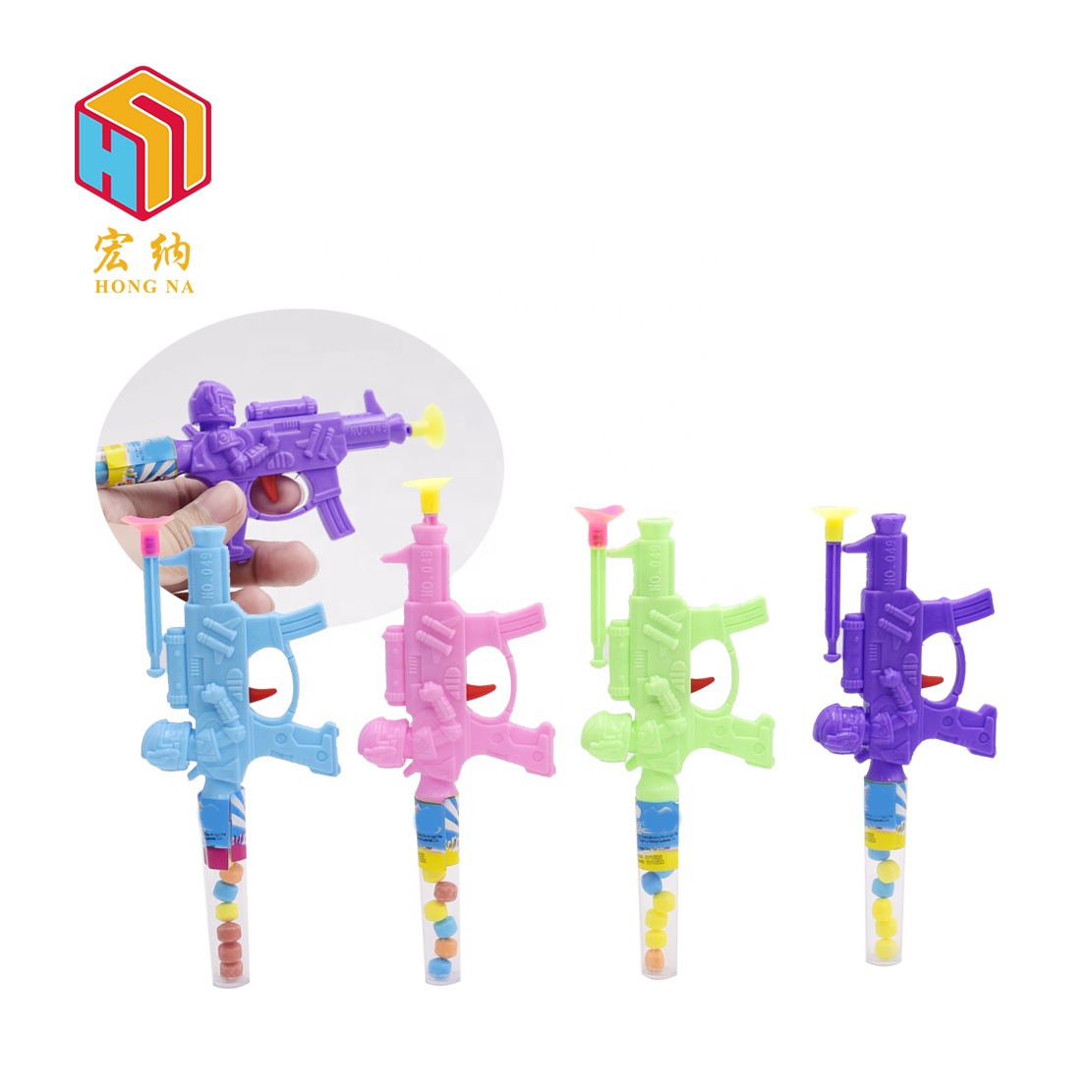 Новинка, интересный пистолет из пластика 2020new tube candy toys