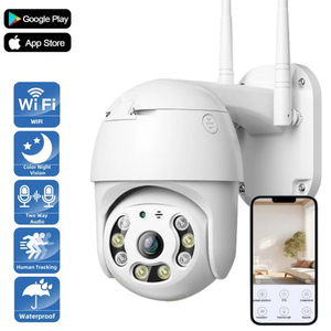 3MP PTZ camera an ninh ngoài trời, Wifi Camera, tự động theo dõi & ánh sáng báo động đèn pha & màu sắc tầm nhìn ban đêm - Product Image 5