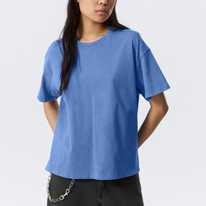 T-shirt en coton 100% <span class=keywords><strong>de</strong></span> qualité supérieure pour femmes, coupe ample, col rond, manches courtes, surdimensionné, en jersey <span class=keywords><strong>de</strong></span> coton, vente en gros - Product Image 3