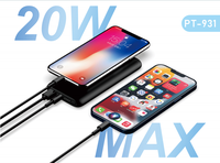 Échantillon gratuit 10000mah Mini centrale électrique portable Chargeur mobile 20000 Mah avec 2 USB pour tous les téléphones