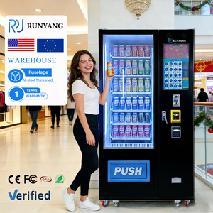 Distributeur automatique de snacks et de boissons de style américain RUNYANG, écran tactile SDK, couleurs personnalisées, capacité de 180 à 480, pour les écoles, les bureaux, les centres commerciaux - Product Image 1