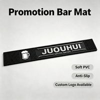Promotion 1000 pièces Tapis anti-dérapant en PVC souple écologique avec logo personnalisé pour bar, accessoire en caoutchouc personnalisé pour articles de bar