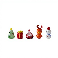 Benutzerdefiniertes Logo Moderne Murano-Glas Weihnachtsornamente Weihnachtsmann Weihnachtsbaum Tierfiguren für Innendesign-Dekoration