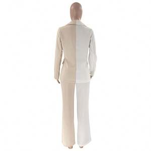 Conjunto de Blazer de retazos <span class=keywords><strong>2022</strong></span> para <span class=keywords><strong>mujer</strong></span>, trajes formales de <span class=keywords><strong>oficina</strong></span>, trajes de <span class=keywords><strong>mujer</strong></span>, - Product Image 6