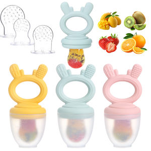2 in 1 riutilizzabile morbido neonato mangiare allenamento ciuccio massaggio Gum massaggiagengive Deerlet carino 3 dimensioni sacchetto alimenti per bambini ciuccio frutta - Product Image 1
