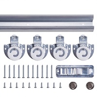 Quincaillerie de porte coulissante invisible et dissimulée en aluminium léger et acier galvanisé moderne pour armoire coulissante, vente en gros