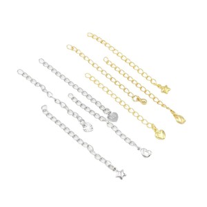 โซ่ต่อสีทองสำหรับสร้อยข้อมือ สร้อยคอ วัสดุทำเครื่องประดับ DIY รุ่น D108 ขนาดกลาง ชุบทองแดง - Product Image 5