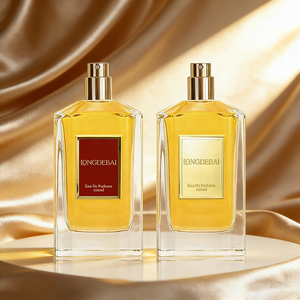 Frasco de Perfume de Vidrio de Lujo, Elegante y con Fragancia, Cuadrado Irregular, Vacío, con Pulverizador de Bomba, 30ml, 50ml, 100ml, con Caja de Regalo - Product Image 6