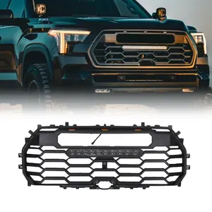 Auto Part Car Grills Mesh Front Grille With Amber and Off-Road Lights Fit For Toyota Sequoia 2022 2023