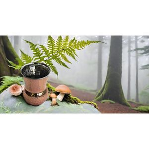 PARIJAT HANDICRAFT Napa Style Bottega Hand Pounded Copper Tumbler Premium <b>Reusable</b> Lead-Free Small Size Drink <b>Cup</b> - Product Image 2