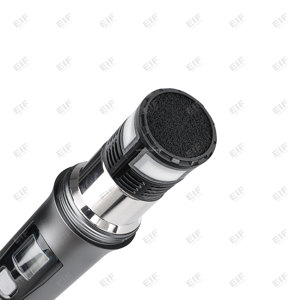 Système de microphone sans fil portable HP-2000 à 2 canaux, alimenté par piles AA, connecteur XLR, capteur infrarouge, argent, karaoké vocal - Product Image 5