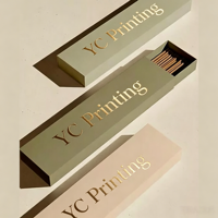 Boîtes à encens personnalisées imprimées à la main, en carton rigide de luxe, avec tiroir coulissant, emballages pour boîtes d'allumettes