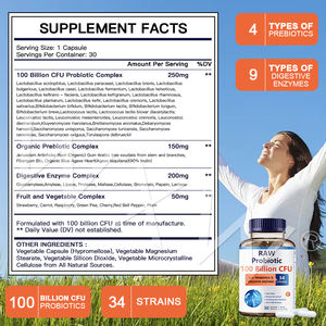 Cápsulas dietéticas probióticas naturales para adultos: promueven la digestión y mejoran la inmunidad - Product Image 2