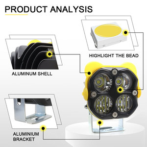 LELANPU Proyector de Luz, <span class=keywords><strong>Farola</strong></span> DRL, Luces, Accesorios para Moto, Sistemas de Iluminación, Foco LED de Aluminio para Motocicleta - Product Image 5