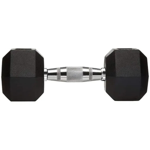 Mancuernas Hexagonales de Goma Negra de 20 KG, Duraderas, Unisex, para Uso Doméstico, Entrenamiento Funcional, Compra en Línea Directo de Fábrica - Product Image 2