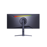 Écran d'ordinateur de bureau LCD incurvé 4K sans bordure, 34 pouces, 3440*1440 WQHD, 240 Hz, panneau MVA, moniteur de jeu OEM d'usine