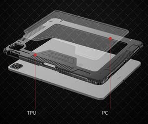 Usine en gros étui robuste pour <span class=keywords><strong>iPad</strong></span> avec étui de protection transparent pour 11 ''<span class=keywords><strong>iPad</strong></span> Air 2024 Support OEM/ODM couleurs personnalisées - Product Image 3