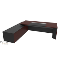 Muebles de Oficina Modernos de Lujo 2026, Escritorio Ejecutivo de Madera en Forma de L, Escritorio para Gerente, Jefe, Director Ejecutivo