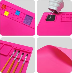Tapis de Peinture en Silicone Lavable et Effaçable Fait Main, Portable et Réutilisable, Palette de Peinture à l'Huile Ajustable, Fournitures Artistiques - Product Image 5