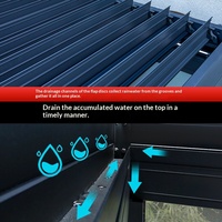 Pergola extérieure à lames orientables, pavillon électrique pour patio, alliage d'aluminium, auvent pare-soleil pour cours, jardins, terrasses et toits