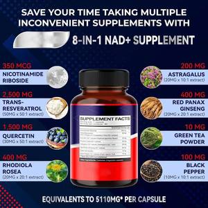 Vitaminas NAD3 NAD+ Booster, clínicamente probadas y con pruebas independientes, cápsulas para la reparación metabólica, suplementos de NAD. - Product Image 3