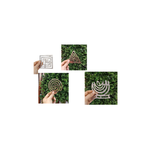 Juego de 4 Piezas Decorativas de Metal Helix Hechas de Plomo y Cobre para Decoración de Interiores, Hogar, Oficina, Mesa, Estante, Vitrina - Product Image 1