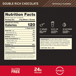 Proteína de Suero de Leche 100% OEM, Sabor Chocolate Doble, 29 Porciones, 24 g de Proteína para el Apoyo <span class=keywords><strong>y</strong></span> la Recuperación Muscular - Product Image 5