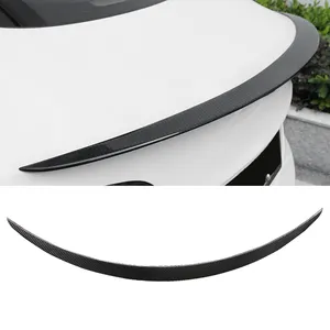 Dry Carbon Fiber Rear Spoiler Trunk Wing Car Exterior Trim Accessories For Tesla Model 3 Highland 2023 2024