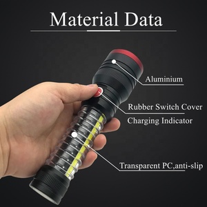 2024 mới siêu sáng <span class=keywords><strong>5</strong></span> <span class=keywords><strong>1</strong></span> nhôm có thể sạc lại LED Đèn pin chiến thuật IP54 công nghiệp sử dụng đèn đỏ sẵn sàng tàu tùy chỉnh nhãn dán - Product Image 4