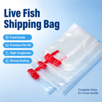 Sac de transport pour poissons vivants 180 microns, 30*50, haute transparence, pour l'aquaculture et les grossistes en produits de la mer - Fournisseur Fabricant