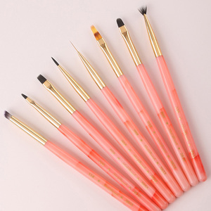 Pinceau à ongles professionnel en nylon avec manche en plastique personnalisé pour manucure, nail art, liner, rayures, dégradé, gel, salon de manucure - Product Image 2