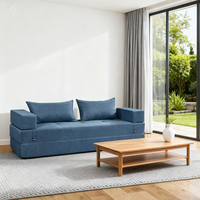 Canapé-lit convertible avec accoudoirs, matelas de couchage, chaise-lit, lit d'appoint portable et pliable pour salon