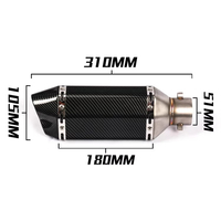 Accessoires universels pour moto 51 mm, tuyau d'échappement, silencieux, échappement moto, Db Killer pour XJ6 Yamaha MT07 09 03