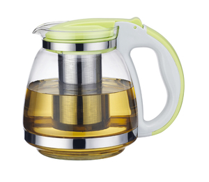Juego de tazas de cristal para té y café, conjunto de tetera de cristal resistente al calor, a la moda, transparente, clásico, 1000ml, 1,8 L - Product Image 2