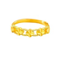 Bague ouverte ajustable en argent fin 999, motif trèfle à quatre feuilles, minimaliste et délicate, certifiée CMA, bijou porte-bonheur pour femme, vente en gros
