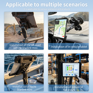 Soporte de Sujeción para Tablet Starlink Mini VINmounts, Ajustable 360 Grados, Universal, Reforzado con Nylon, Compatible con Bolas de 1" y 1.5" - Product Image 5