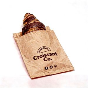 Bolsas de papel kraft biodegradables, reciclables y compostables certificadas, resistentes a la grasa, con ventana, para panadería, para pan de masa madre, con logo. - Product Image 6