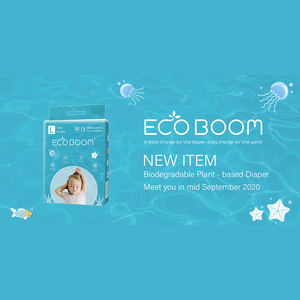 ECO BOOM-<span class=keywords><strong>pañales</strong></span> ecológicos desechables para bebé, pañal orgánico compostable de 420ml de absorbencia de tamaño S - Product Image 2